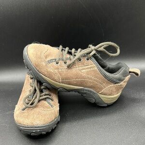 merrell sight lace kids bracken Brown Sneakers with Rugged Sole and Suede Finish